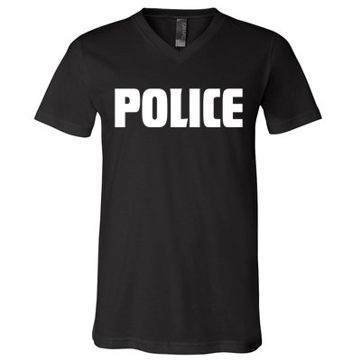 Police Costume Cop Uniform Officer Halloween V-Neck T-Shirt