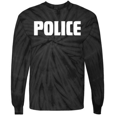 Police Costume Cop Uniform Officer Halloween Tie-Dye Long Sleeve Shirt