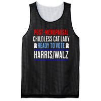 Postmenopausal Childless Cat Lady Ready To Vote Kamala Mesh Reversible Basketball Jersey Tank