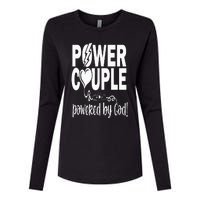 Power Couple Christian Couples Matching Valentines Day Womens Cotton Relaxed Long Sleeve T-Shirt