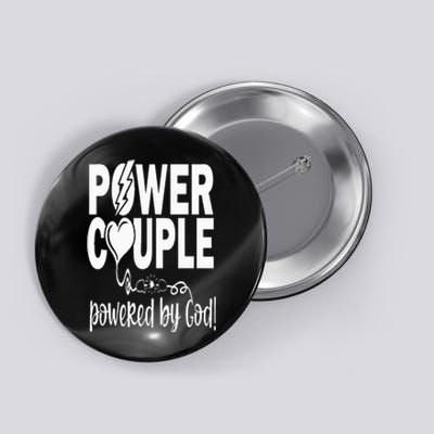 Power Couple Christian Couples Matching Valentines Day Button