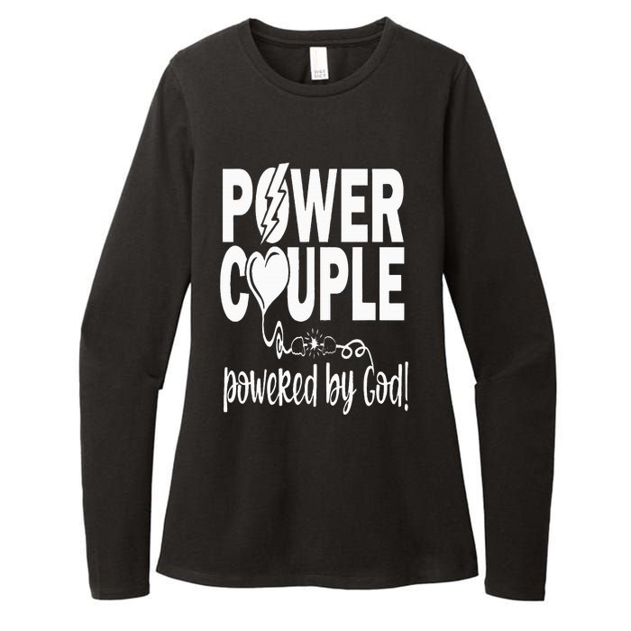 Power Couple Christian Couples Matching Valentines Day Womens CVC Long Sleeve Shirt