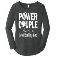 Power Couple Christian Couples Matching Valentines Day Women's Perfect Tri Tunic Long Sleeve Shirt