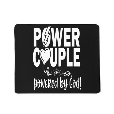 Power Couple Christian Couples Matching Valentines Day Mousepad