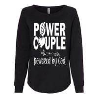 Power Couple Christian Couples Matching Valentines Day Womens California Wash Sweatshirt