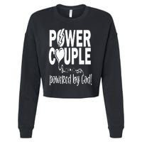 Power Couple Christian Couples Matching Valentines Day Cropped Pullover Crew