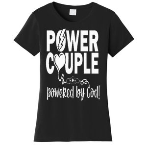 Power Couple Christian Couples Matching Valentines Day Women's T-Shirt