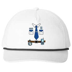 Police Costume Cop Uniform Officer Halloween Snapback Five-Panel Rope Hat