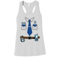 Police Costume Cop Uniform Officer Halloween Women's Racerback Tank