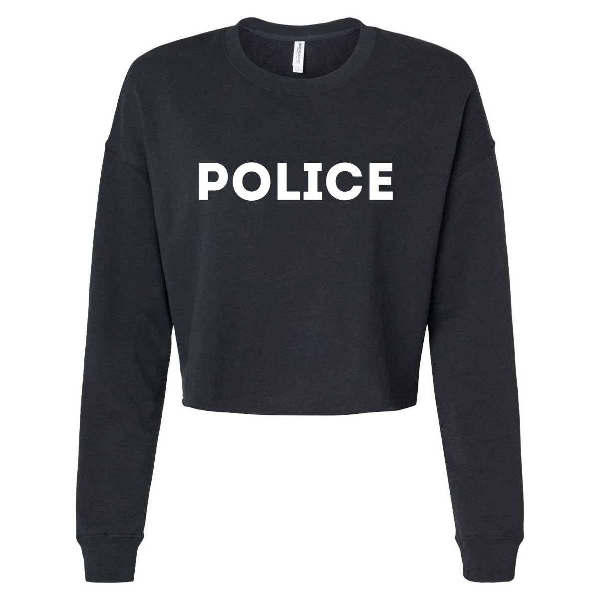 Police Costume Cop Uniform Officer Halloween Cropped Pullover Crew