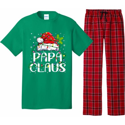 Papa Claus Christmas Lights Pajama Family Matching Pajama Set