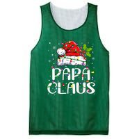 Papa Claus Christmas Lights Pajama Family Matching Mesh Reversible Basketball Jersey Tank