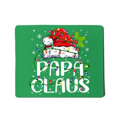 Papa Claus Christmas Lights Pajama Family Matching Mousepad