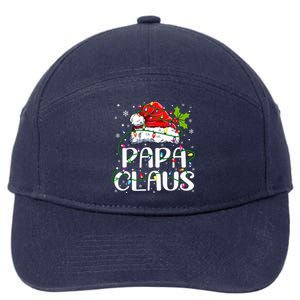 Papa Claus Christmas Lights Pajama Family Matching 7-Panel Snapback Hat