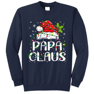 Papa Claus Christmas Lights Pajama Family Matching Tall Sweatshirt