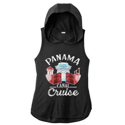 Panama Canal Cruise Men, Women, Boys And Girls Cruising Ladies PosiCharge Tri-Blend Wicking Draft Hoodie Tank