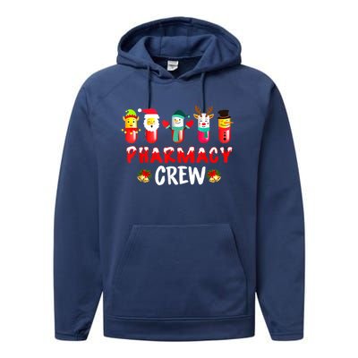 Pharmacy Crew Christmas Snow Reindeer Santa Claus Gift Performance Fleece Hoodie