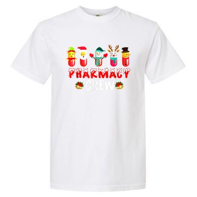 Pharmacy Crew Christmas Snow Reindeer Santa Claus Gift Garment-Dyed Heavyweight T-Shirt