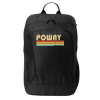 Poway Ca California Funny City Home Roots Retro 70s 80s City Backpack