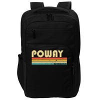 Poway Ca California Funny City Home Roots Retro 70s 80s Impact Tech Backpack