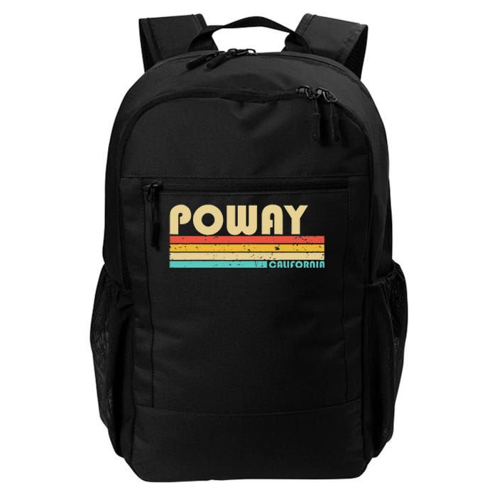 Poway Ca California Funny City Home Roots Retro 70s 80s Daily Commute Backpack