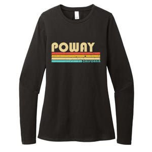 Poway Ca California Funny City Home Roots Retro 70s 80s Womens CVC Long Sleeve Shirt