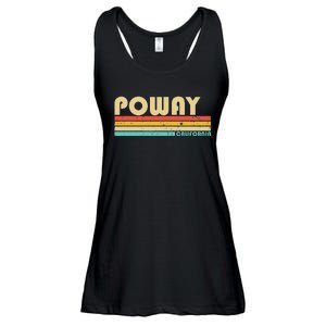 Poway Ca California Funny City Home Roots Retro 70s 80s Ladies Essential Flowy Tank