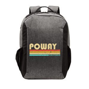 Poway Ca California Funny City Home Roots Retro 70s 80s Vector Backpack