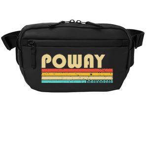 Poway Ca California Funny City Home Roots Retro 70s 80s Crossbody Pack