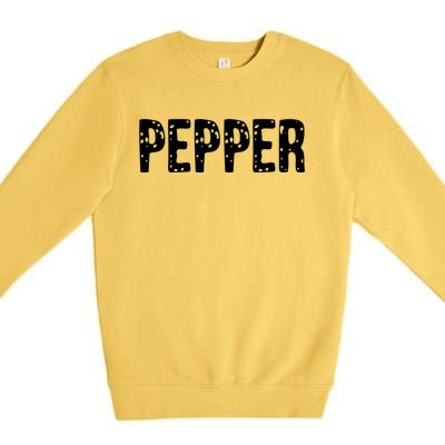 Pepper Costume Couple Salt And Pepper Costume Gift Premium Crewneck Sweatshirt