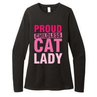 Proud Childless Cat Lady Vintage Design Womens CVC Long Sleeve Shirt