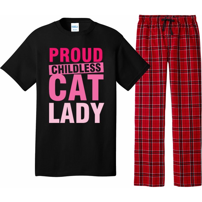 Proud Childless Cat Lady Vintage Design Pajama Set