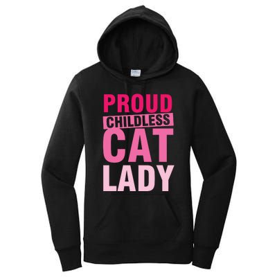 Proud Childless Cat Lady Vintage Design Women's Pullover Hoodie