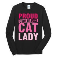 Proud Childless Cat Lady Vintage Design Tall Long Sleeve T-Shirt