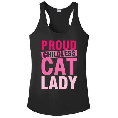 Proud Childless Cat Lady Vintage Design Ladies PosiCharge Competitor Racerback Tank