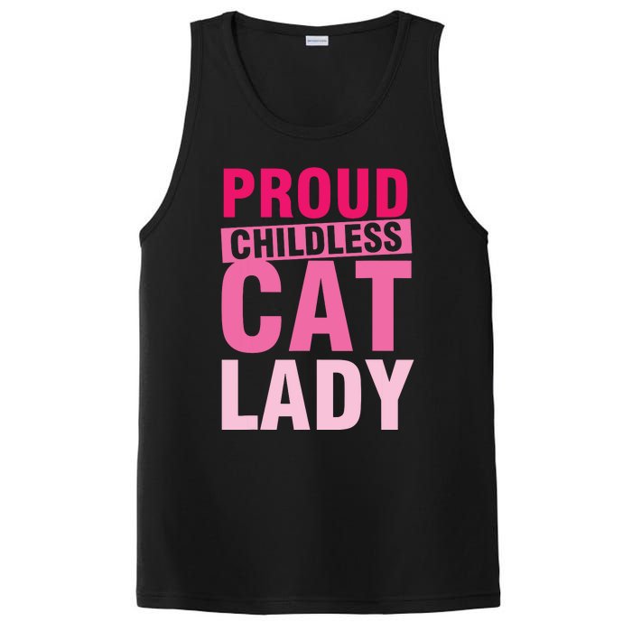 Proud Childless Cat Lady Vintage Design PosiCharge Competitor Tank