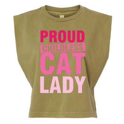 Proud Childless Cat Lady Vintage Design Garment-Dyed Women's Muscle Tee