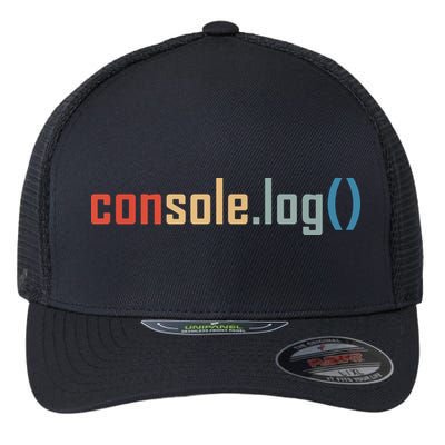 Programming Code Console Log Javascript Debugging Programmer Flexfit Unipanel Trucker Cap