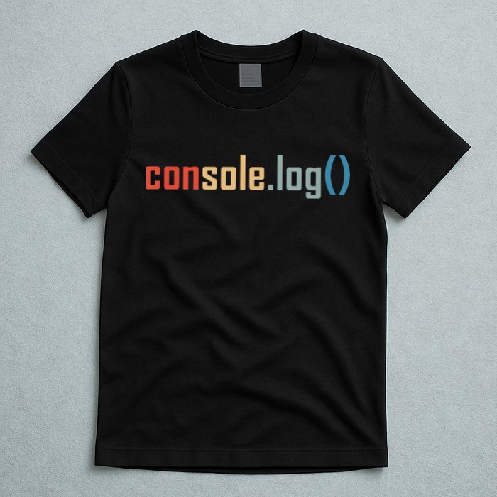 Programming Code Console Log Javascript Debugging Programmer T-Shirt
