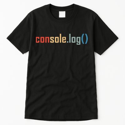 Programming Code Console Log Javascript Debugging Programmer Tall T-Shirt