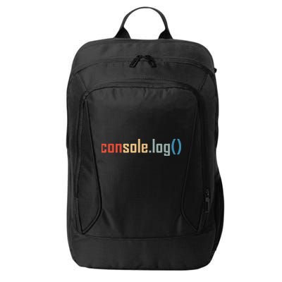 Programming Code Console Log Javascript Debugging Programmer City Backpack