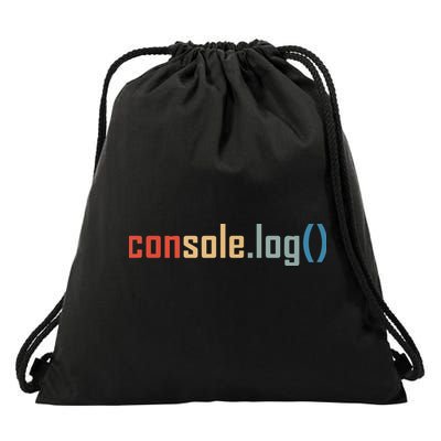 Programming Code Console Log Javascript Debugging Programmer Drawstring Bag