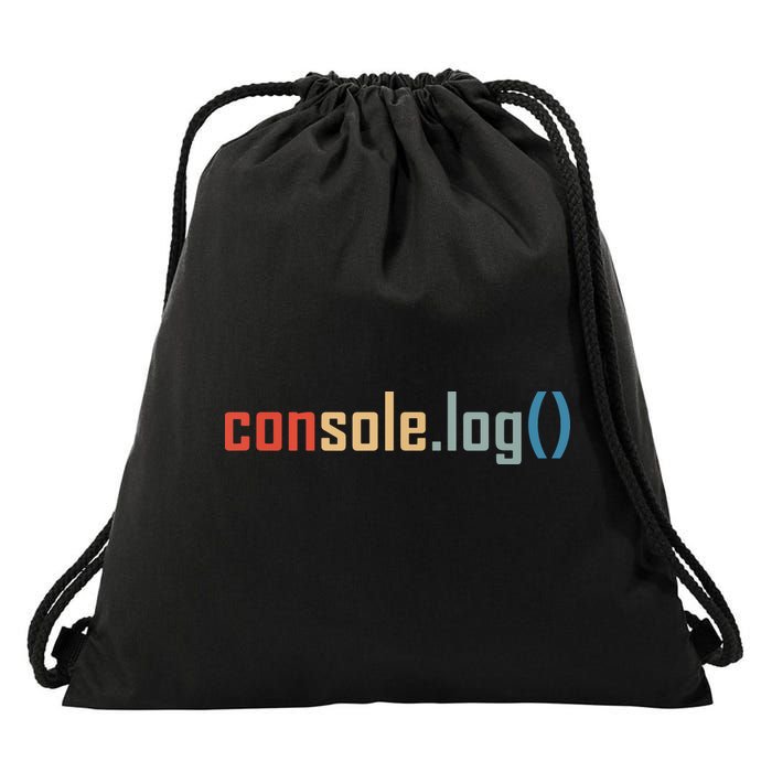 Programming Code Console Log Javascript Debugging Programmer Drawstring Bag