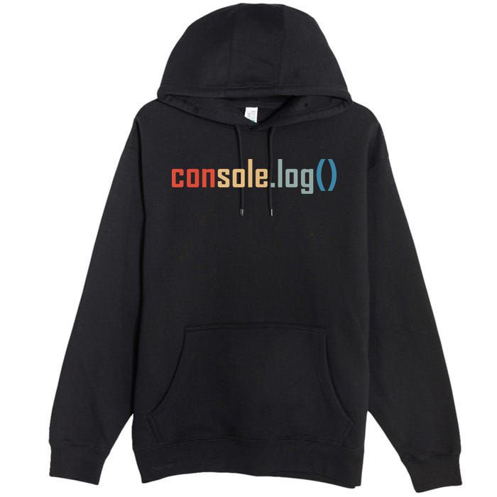 Programming Code Console Log Javascript Debugging Programmer Premium Pullover Hoodie