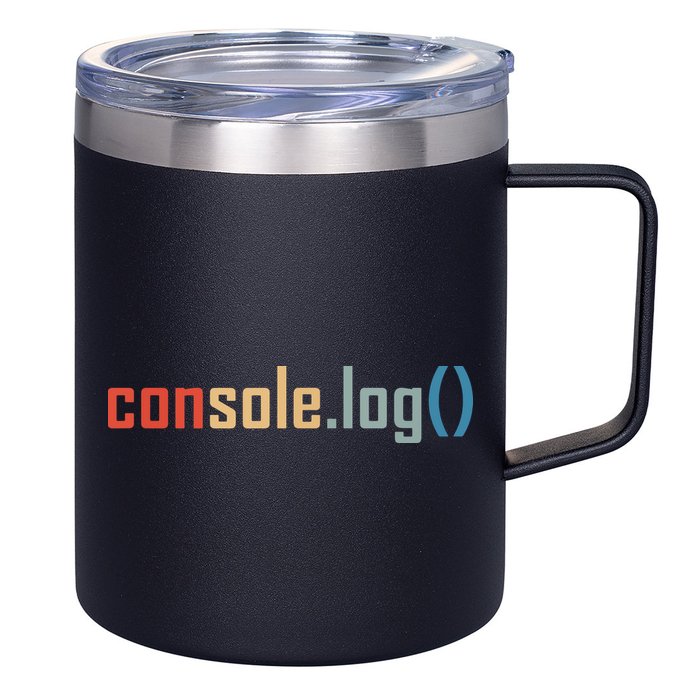 Programming Code Console Log Javascript Debugging Programmer 12oz Stainless Steel Coffee Mug
