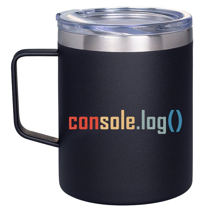 Programming Code Console Log Javascript Debugging Programmer 12oz Stainless Steel Coffee Mug