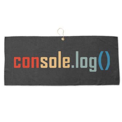 Programming Code Console Log Javascript Debugging Programmer Large Microfiber Waffle Golf Towel