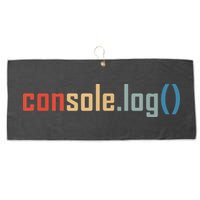 Programming Code Console Log Javascript Debugging Programmer Large Microfiber Waffle Golf Towel