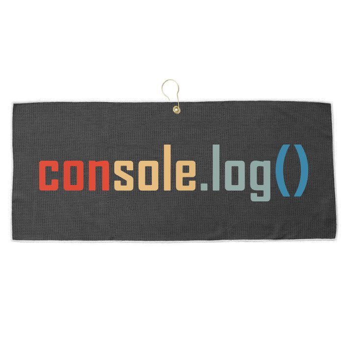 Programming Code Console Log Javascript Debugging Programmer Large Microfiber Waffle Golf Towel