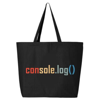 Programming Code Console Log Javascript Debugging Programmer 25L Jumbo Tote